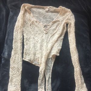 Forever 21 all lace thong bodysuit size S